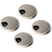 LIKERAINY Pasacables Mesa Oficina Cable Glándula Redondo Ø60mm para Encastrar en Escritorio Cable Salida Angular Acabado…